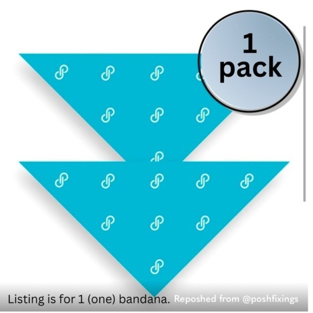 Poshmark Pet Bandana Turquoise Blue - Picture 2 of 3